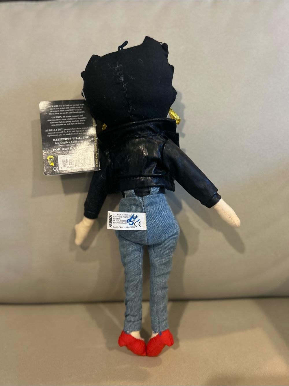 Betty Boop Skinny Denim Jeans in Light Blue - Picture 2 of 2